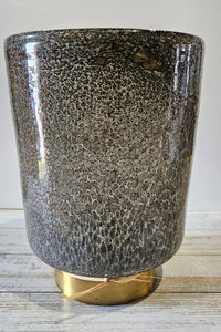 Grey and Gold Speckled Vase