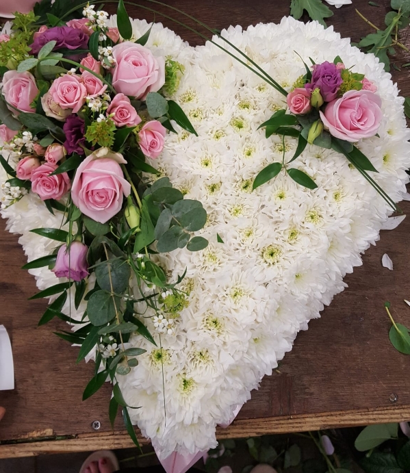 Based Heart with Foliage