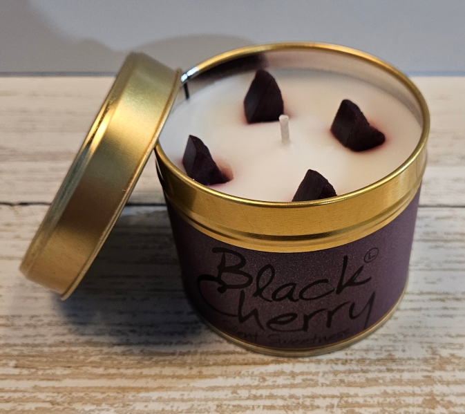 Black Cherry Scented Candle Tin