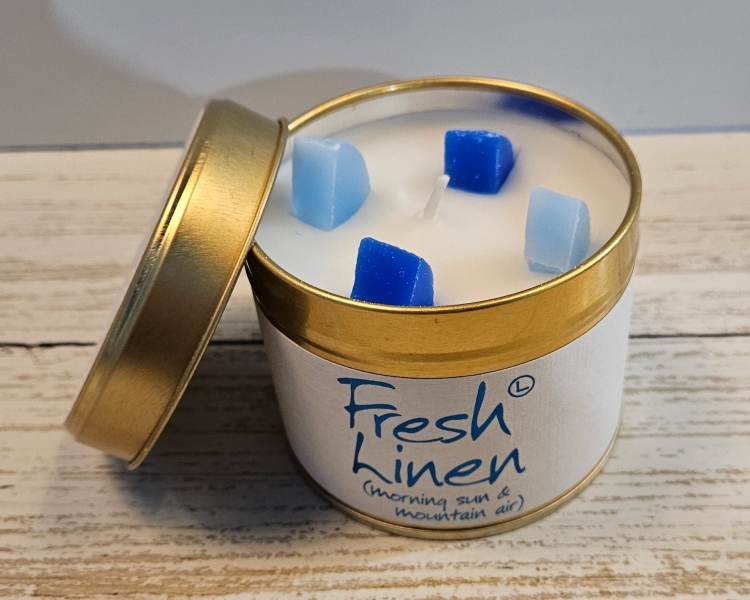 Fresh Linen Scented Candle Tin