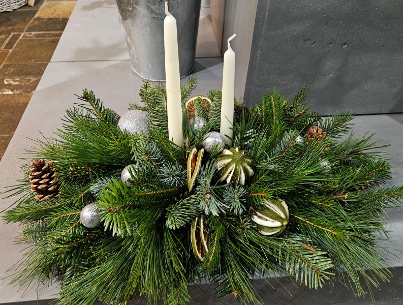 Large Christmas Arrangement in Oasis Tray
