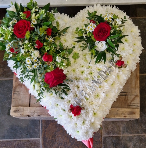 Based Heart with Foliage