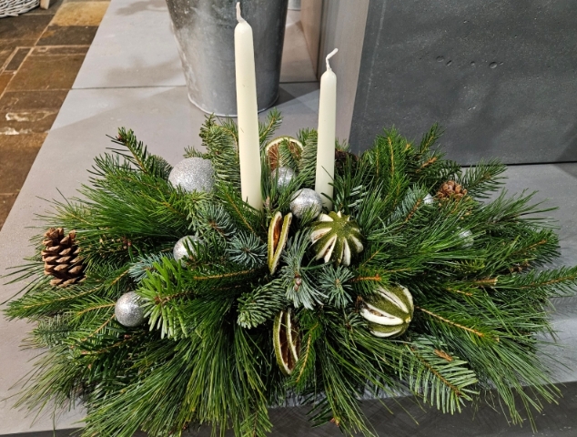 Large Christmas Arrangement in Oasis Tray
